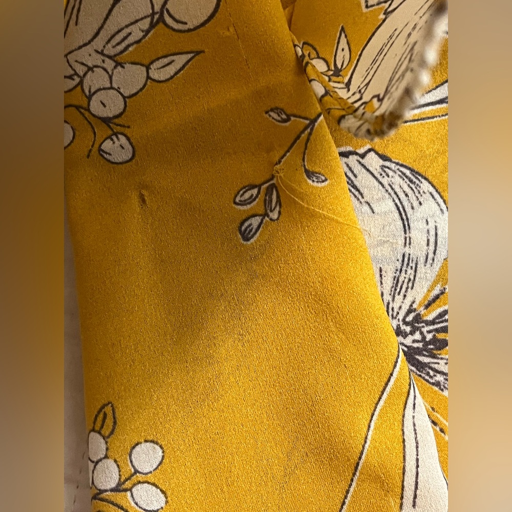 Lulus Darling Daylily Mustard Yellow Floral Print High-Low Maxi Dress - Picture 10 of 10